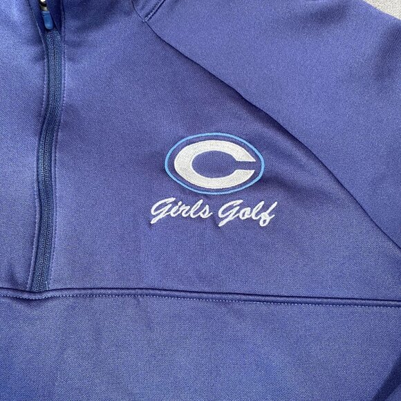 Nike Dri-Fit Girls Golf Quarter-Zip Pullover Sweater M Blue Womens size Medium - Picture 4 of 10